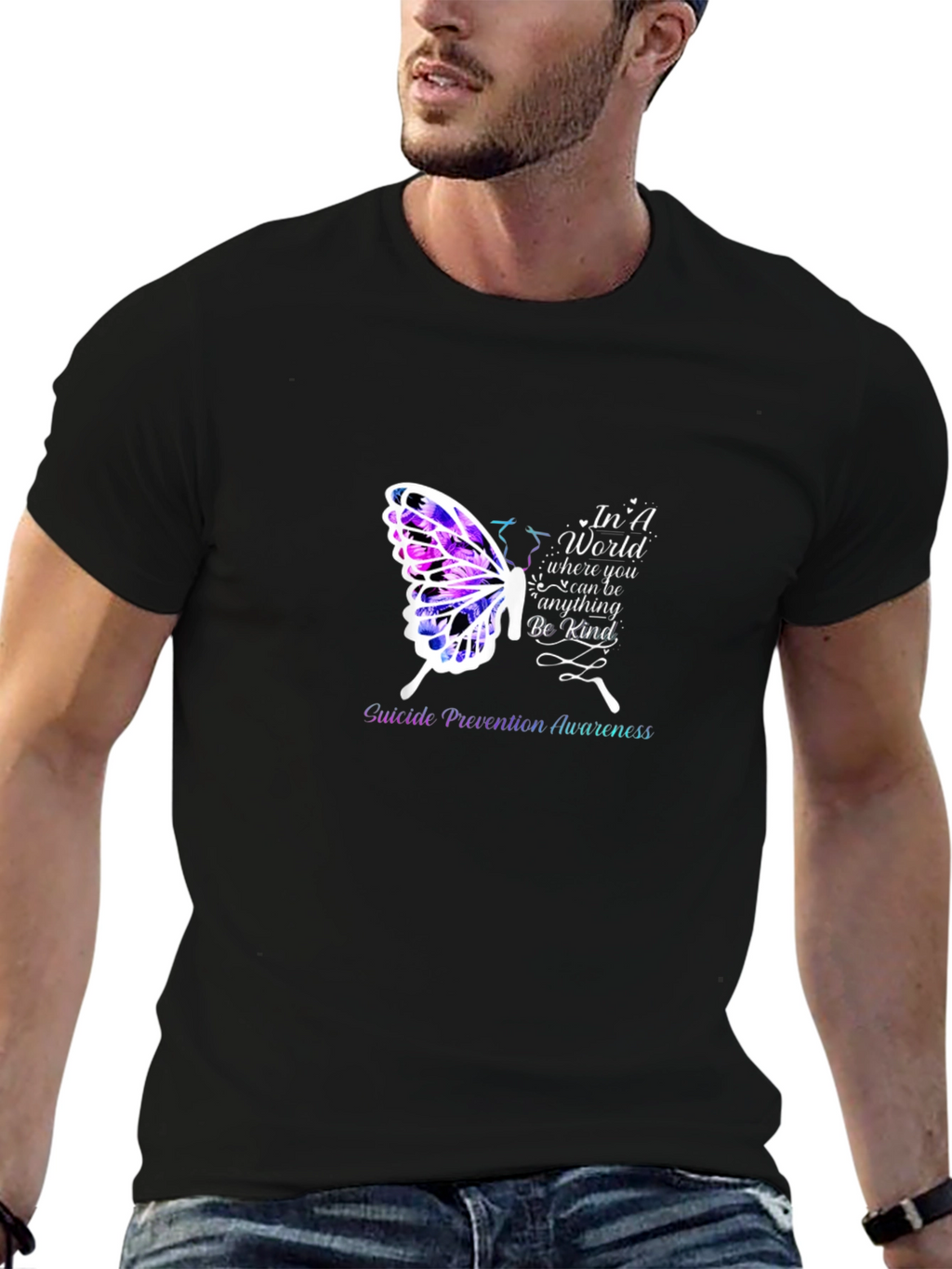 Suicide Prevention Butterfly Graphic T-Shirt