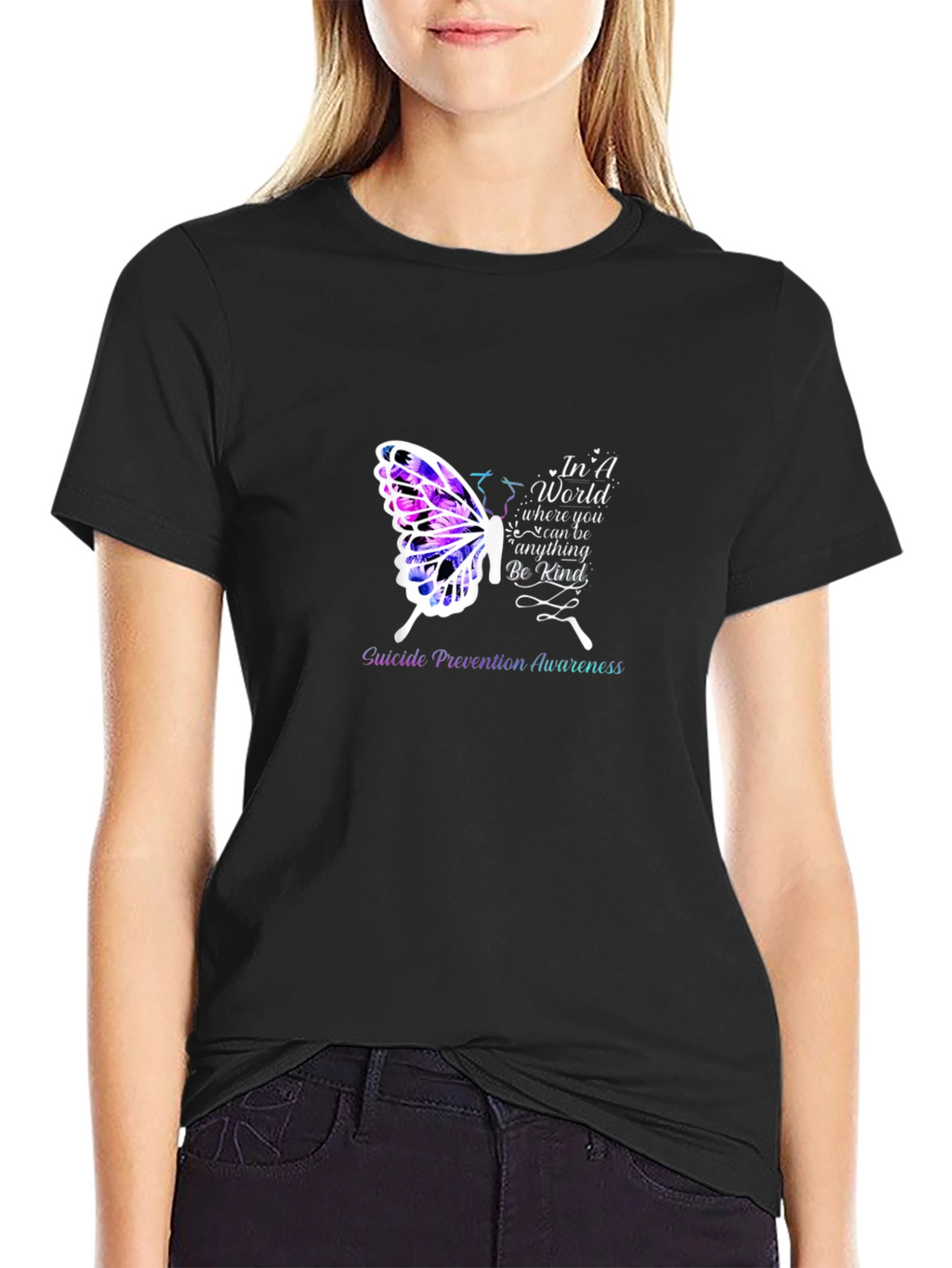 Suicide Prevention Butterfly Graphic T-Shirt