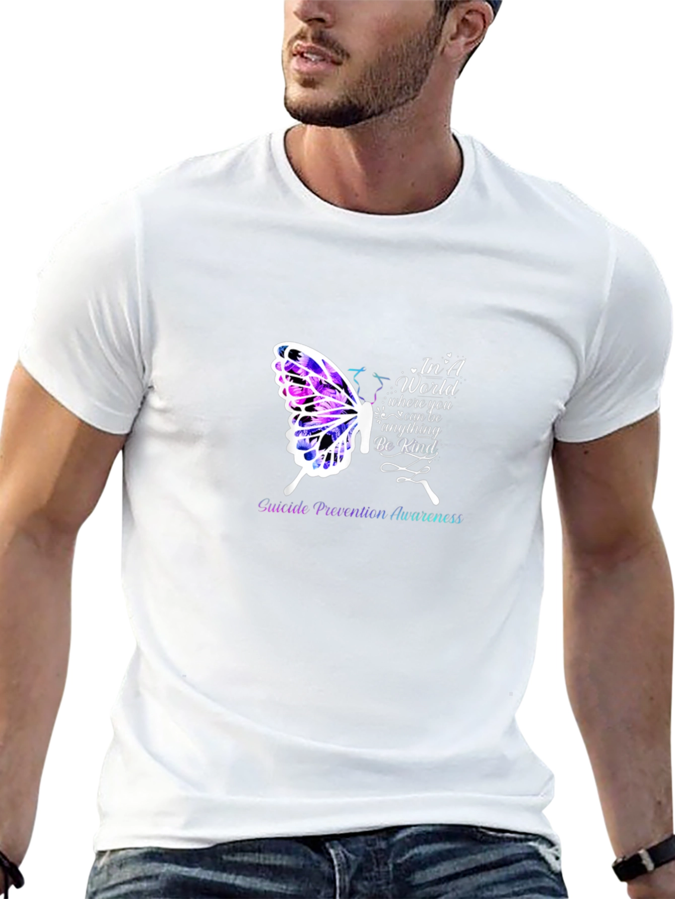 Suicide Prevention Butterfly Graphic T-Shirt
