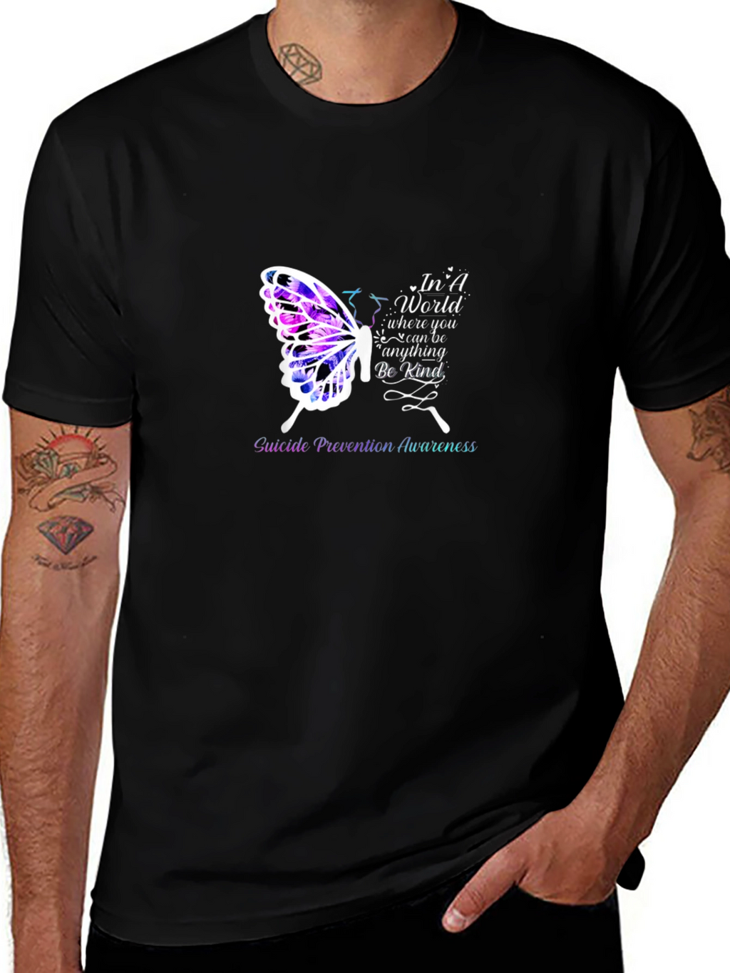 Suicide Prevention Butterfly Graphic T-Shirt