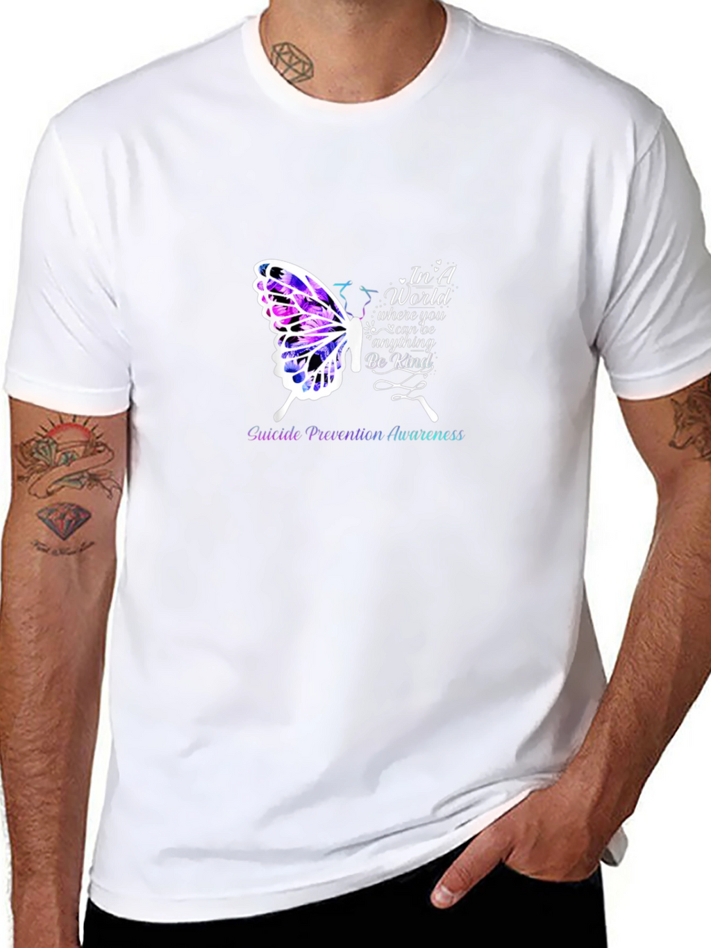 Suicide Prevention Butterfly Graphic T-Shirt