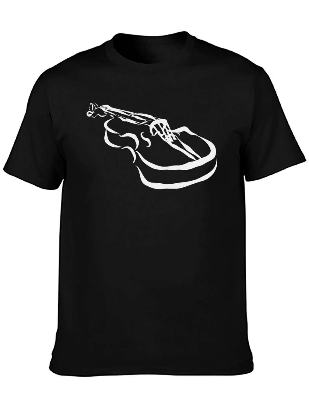 Abstract Violin Graphic Tee - Cool Musician Shirt