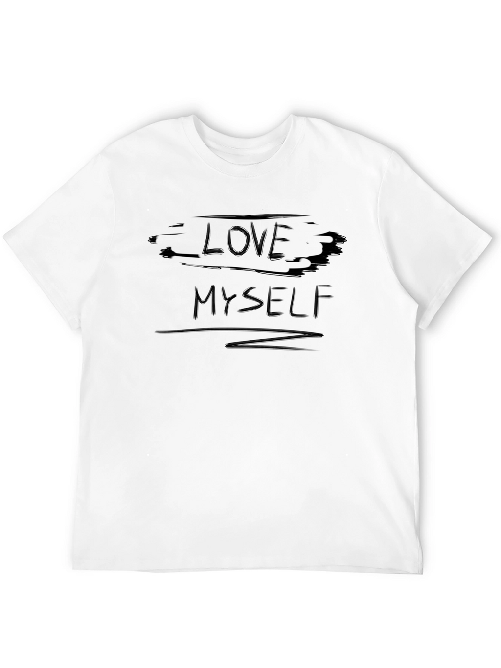Love Myself Graphic Tee - Black Cotton Comfort