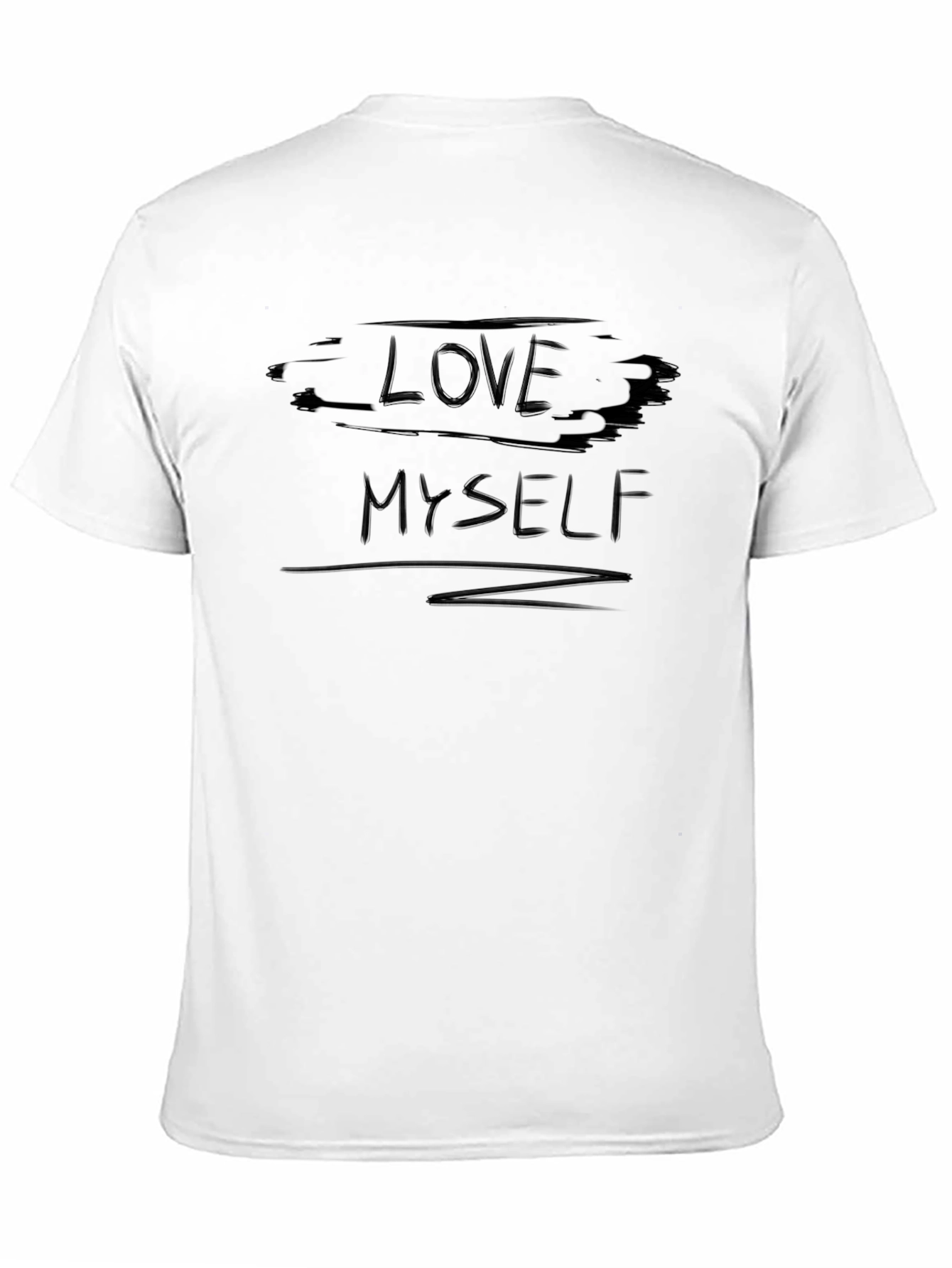 Love Myself Graphic Tee - Black Cotton Comfort