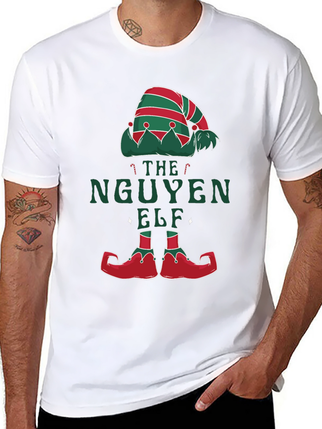 The Nguyen Elf Christmas T-Shirt Funny Holiday Tee