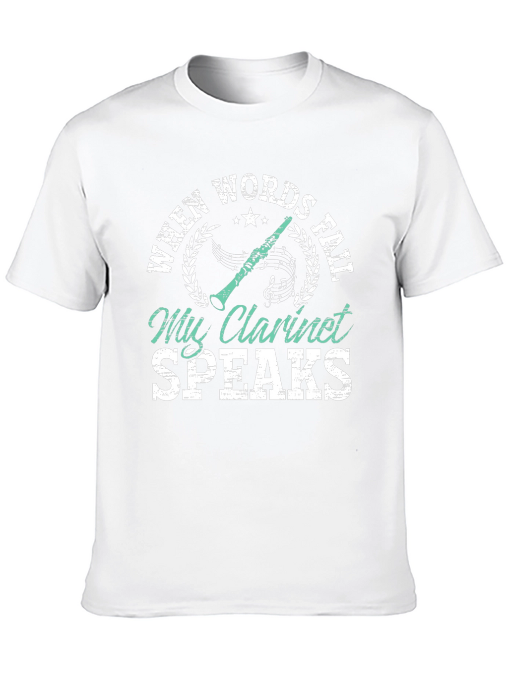 When Words Fail Clarinet Speaks T-Shirt