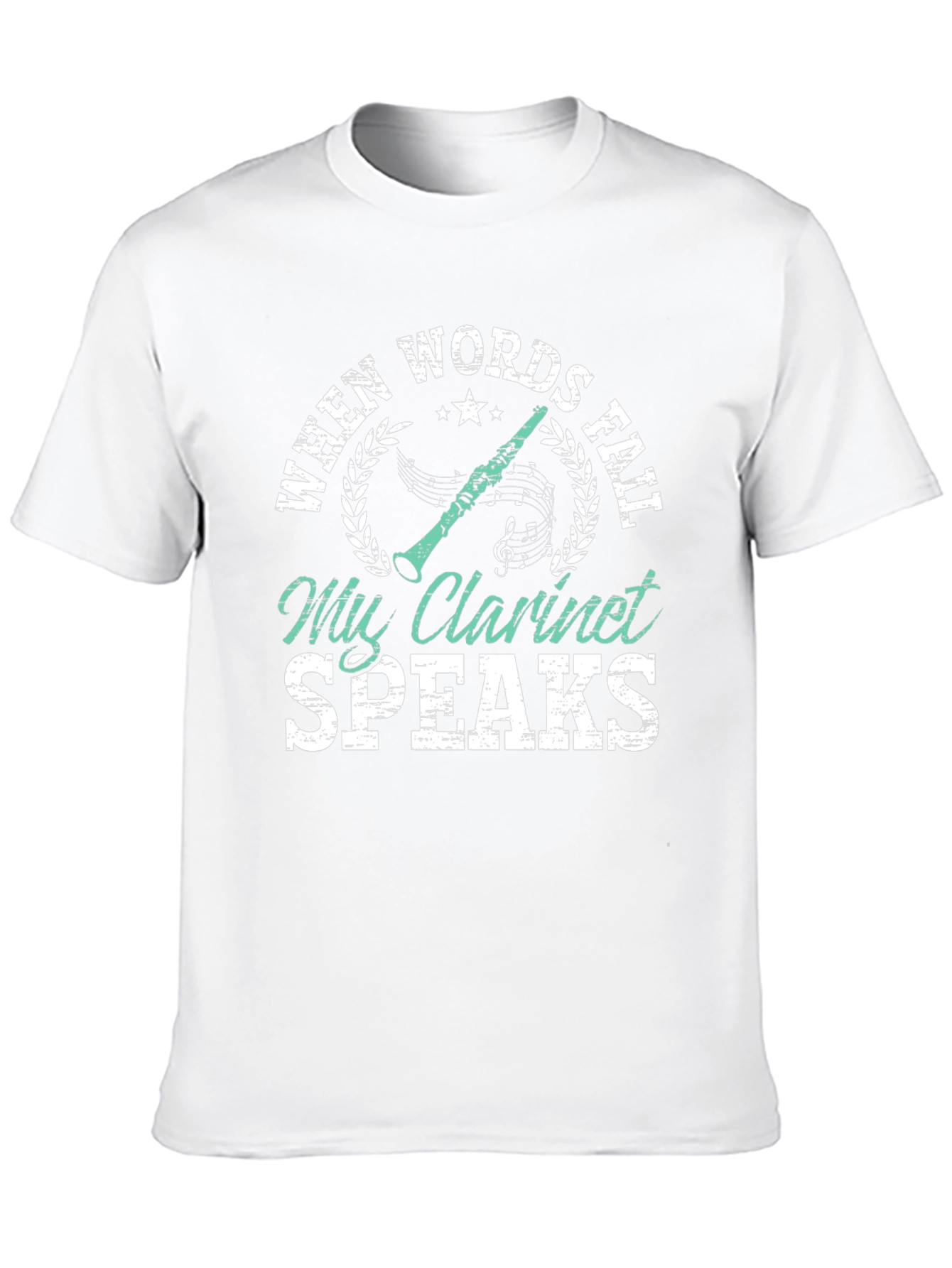 When Words Fail Clarinet Speaks T-Shirt