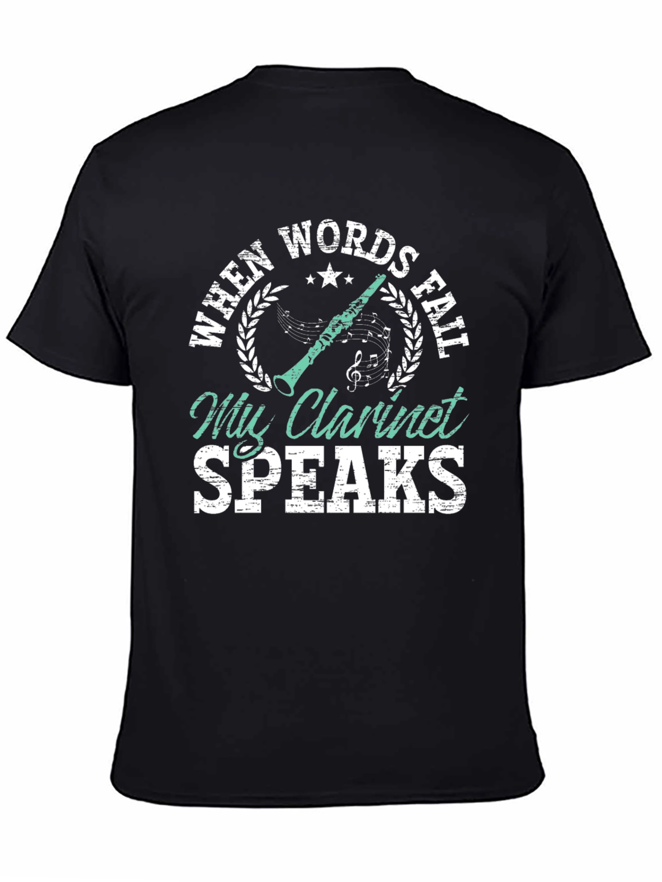 When Words Fail Clarinet Speaks T-Shirt