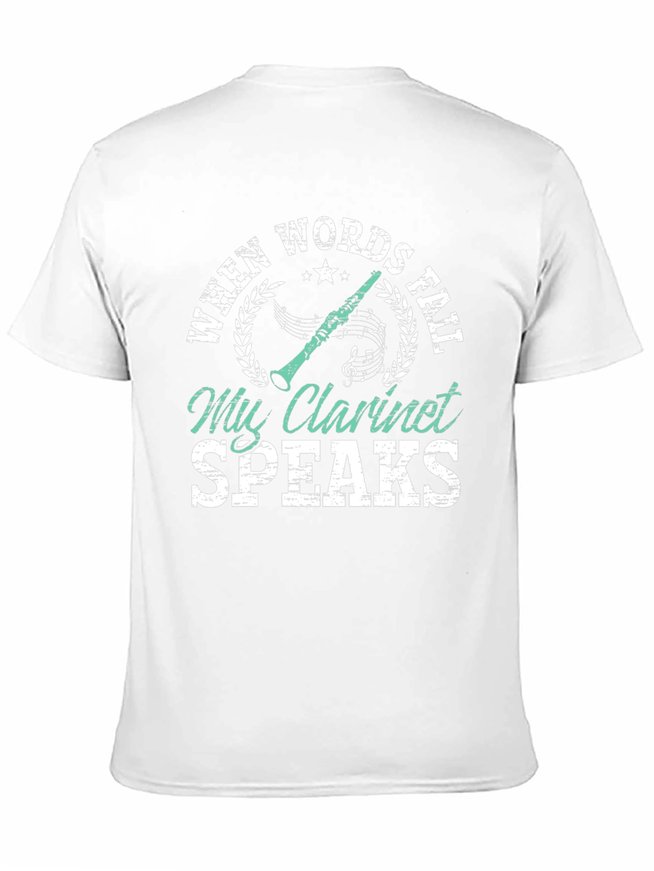 When Words Fail Clarinet Speaks T-Shirt