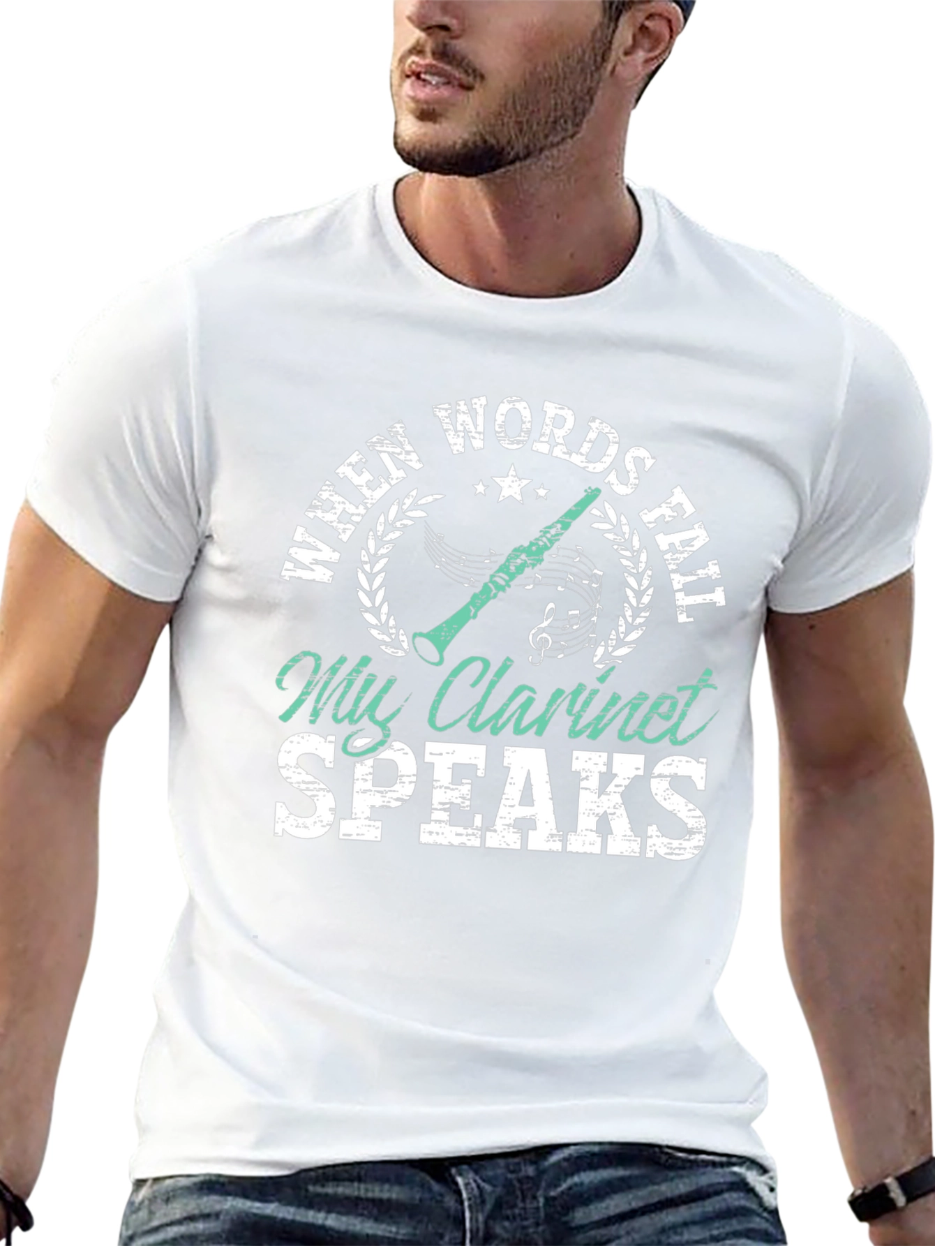 When Words Fail Clarinet Speaks T-Shirt
