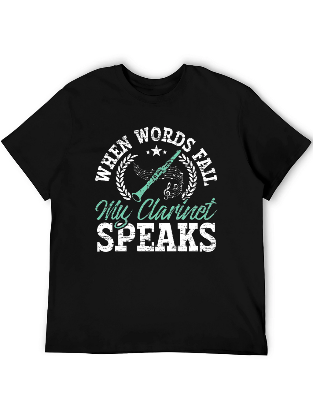 When Words Fail Clarinet Speaks T-Shirt