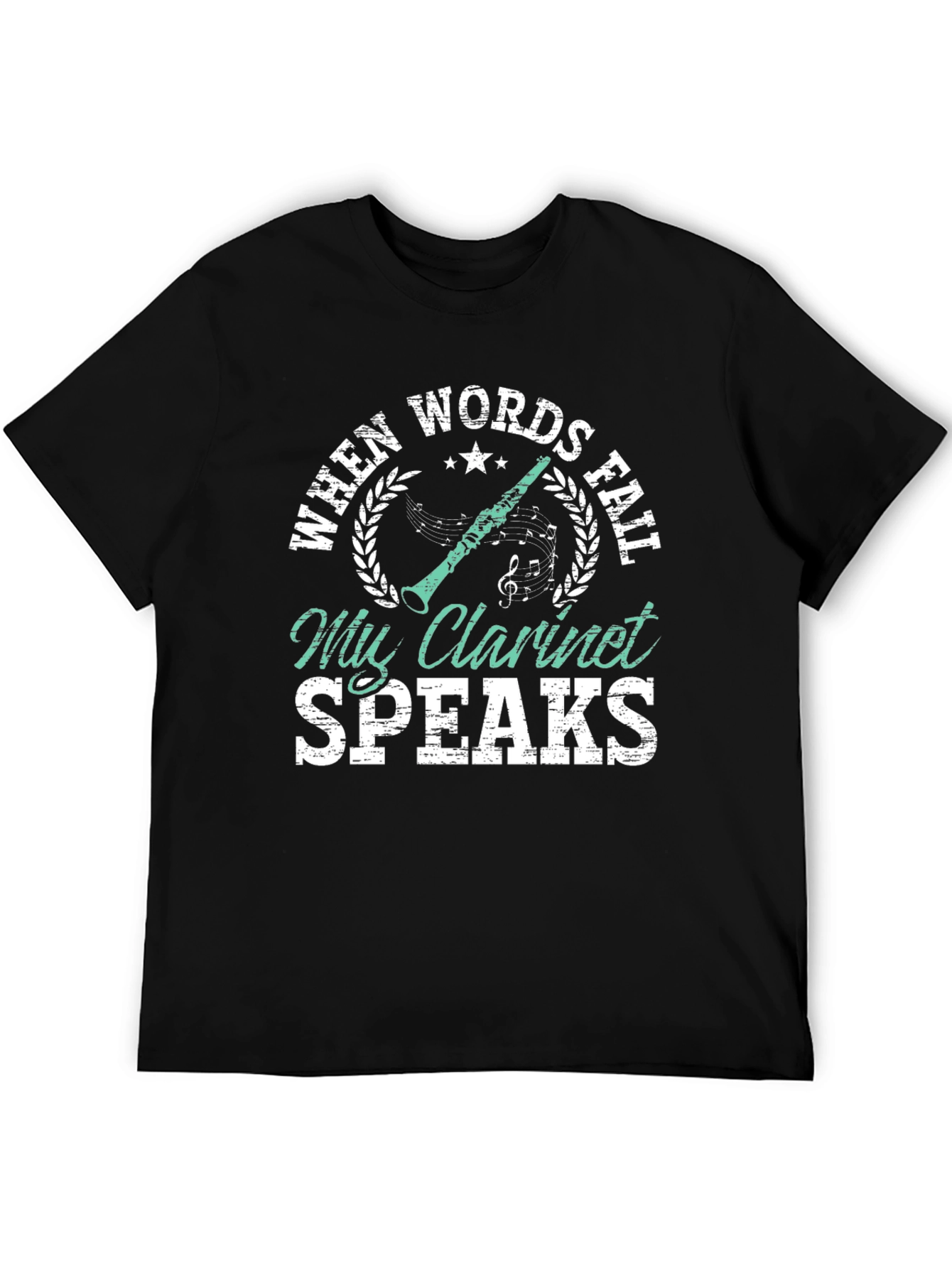 When Words Fail Clarinet Speaks T-Shirt