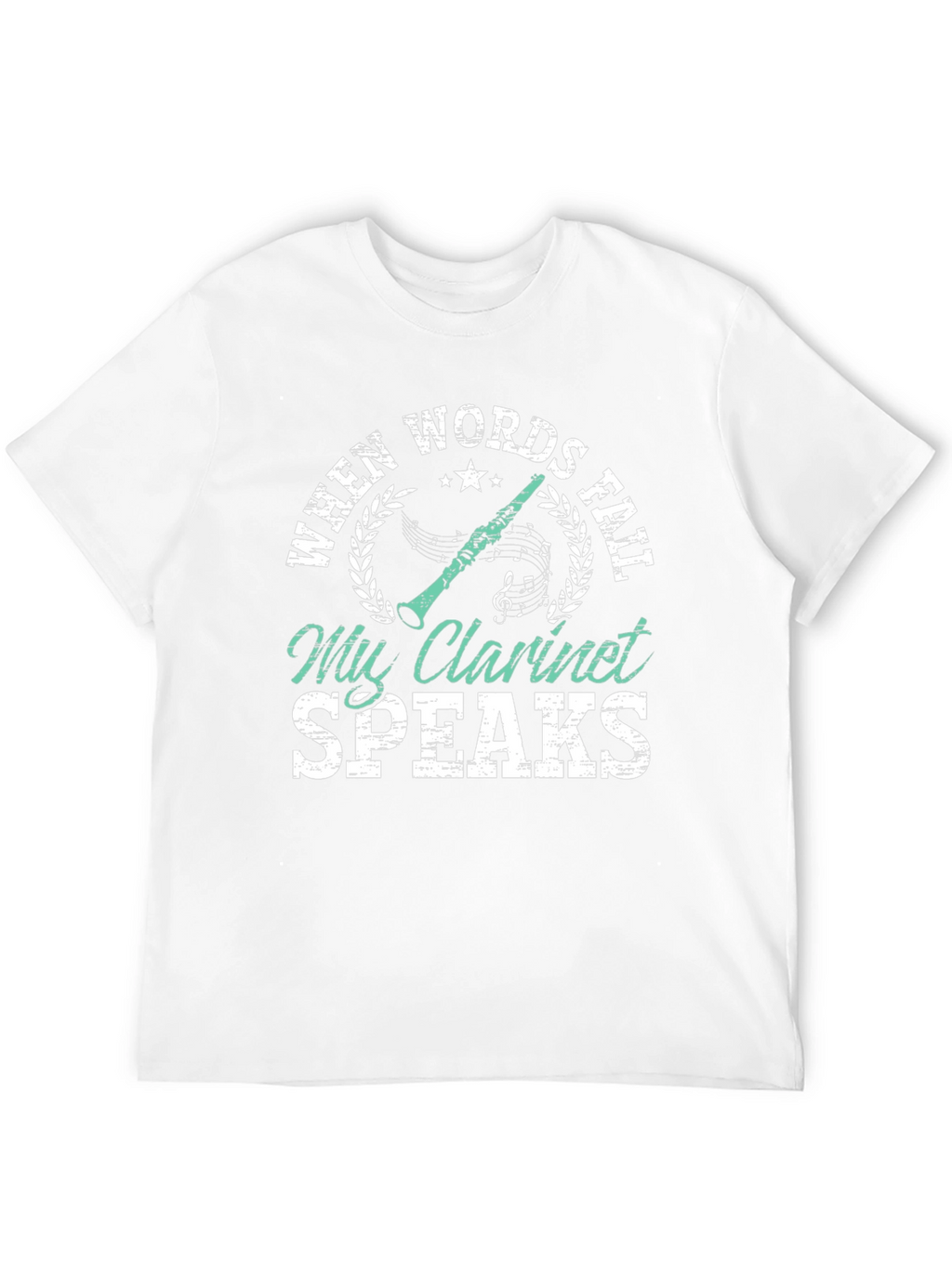 When Words Fail Clarinet Speaks T-Shirt
