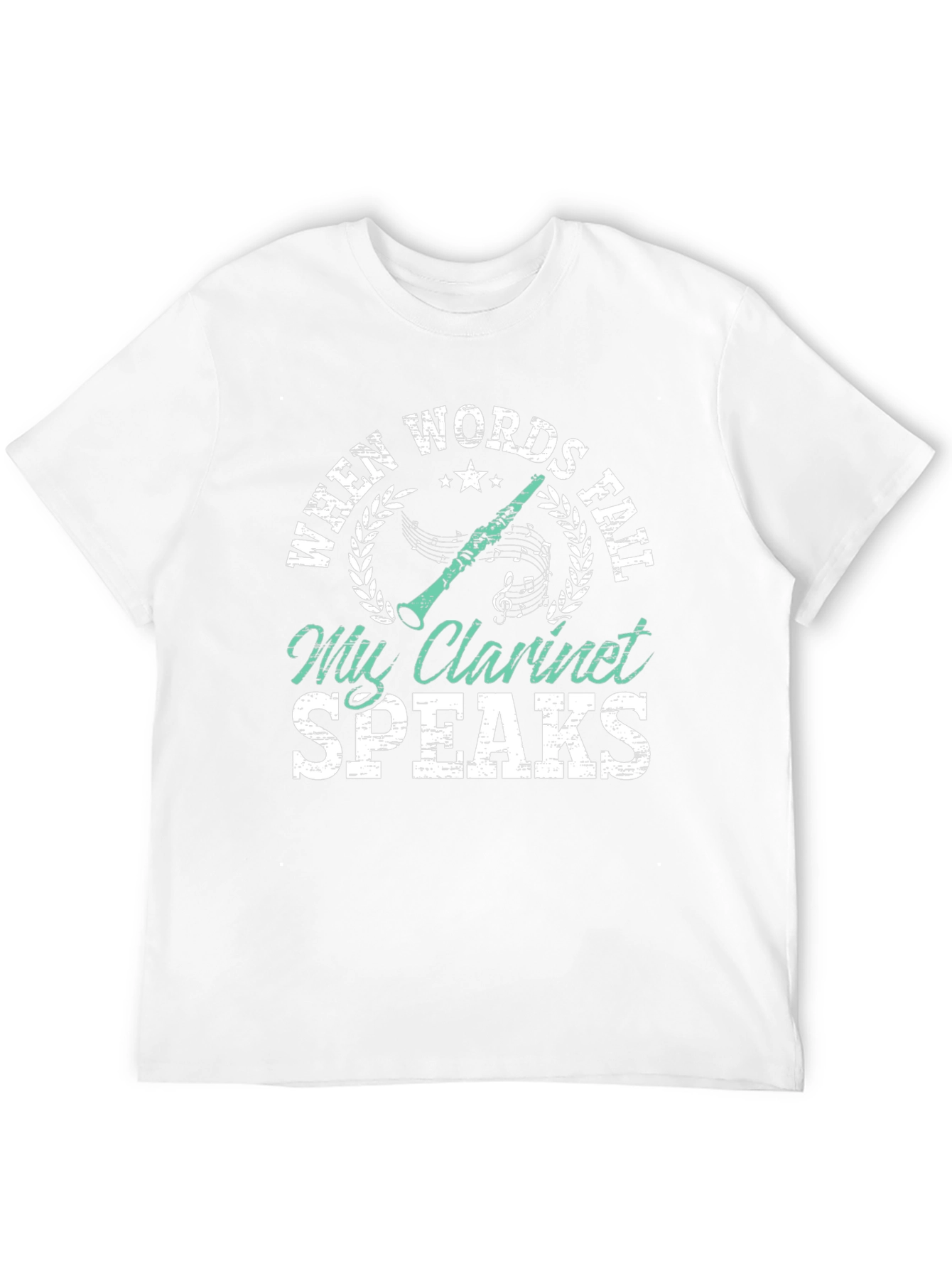 When Words Fail Clarinet Speaks T-Shirt