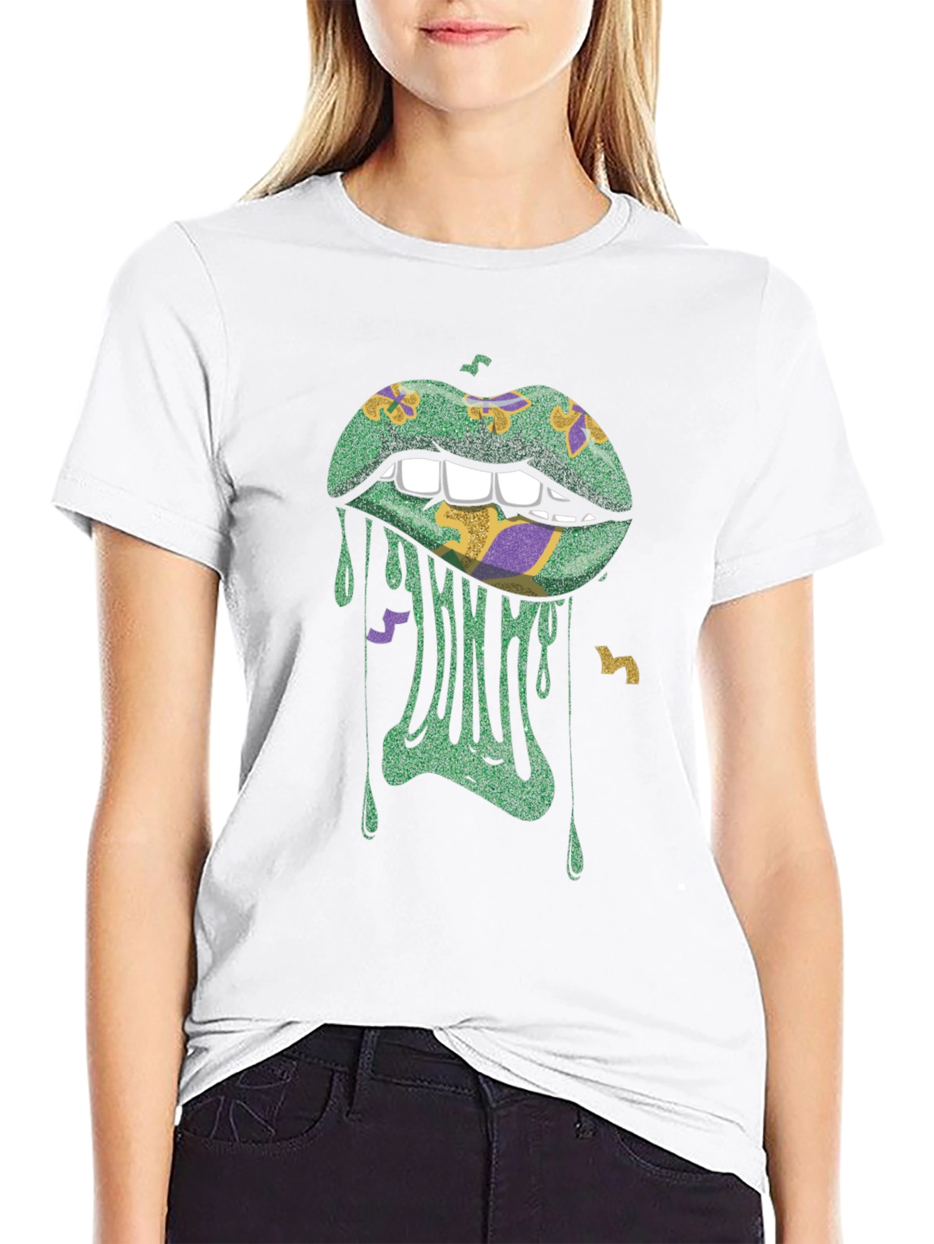 Mardi Gras Lips Graphic Tee