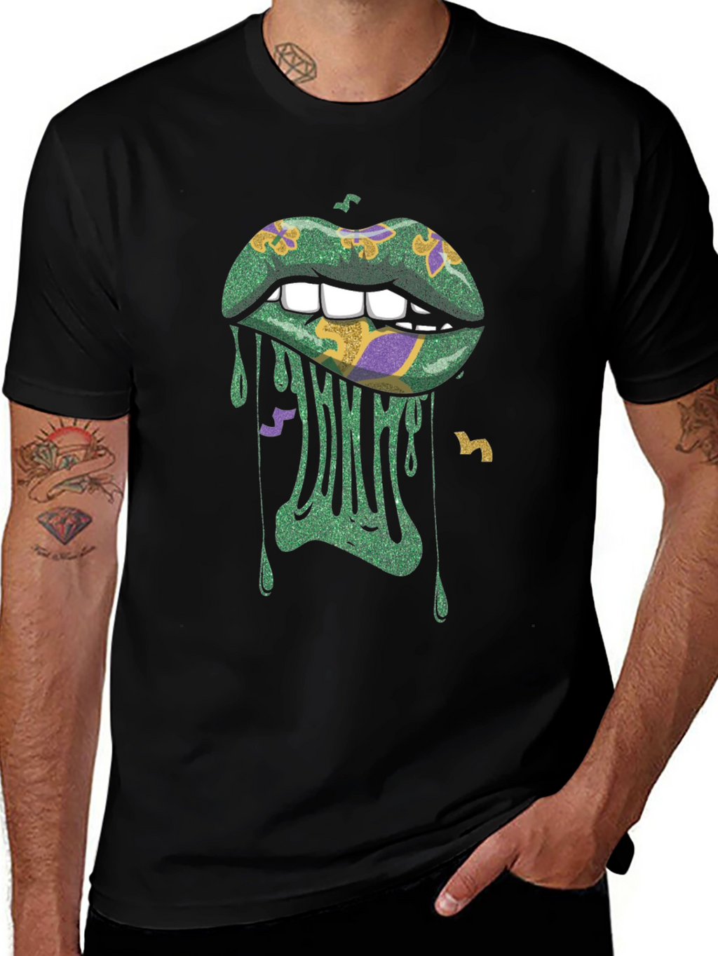 Mardi Gras Lips Graphic Tee