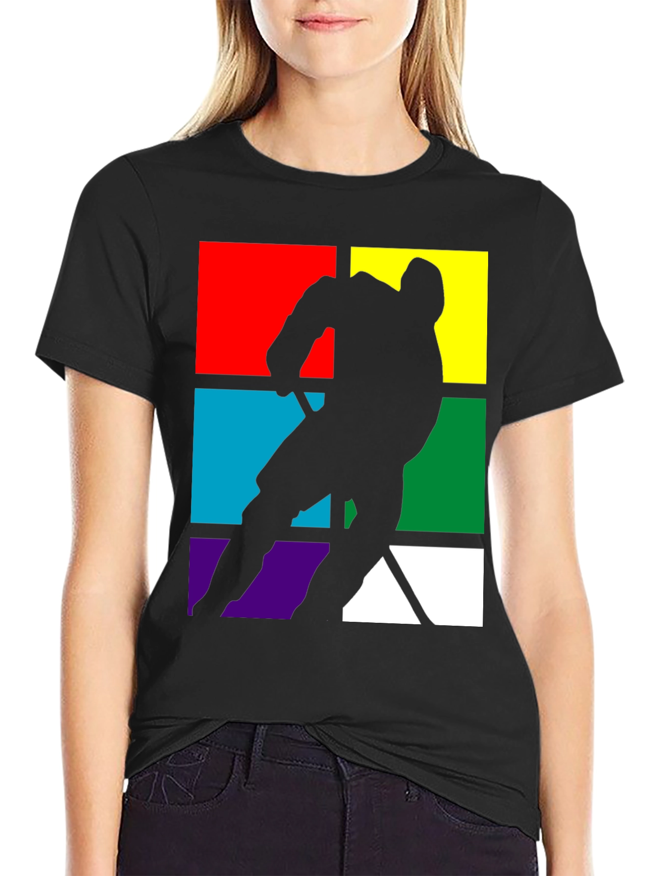 Retro Hockey Player Graphic Tee