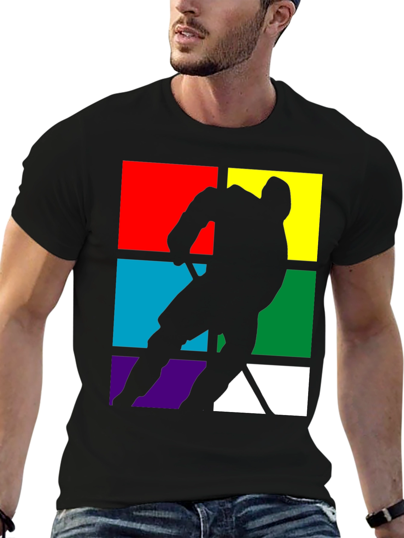 Retro Hockey Player Graphic Tee