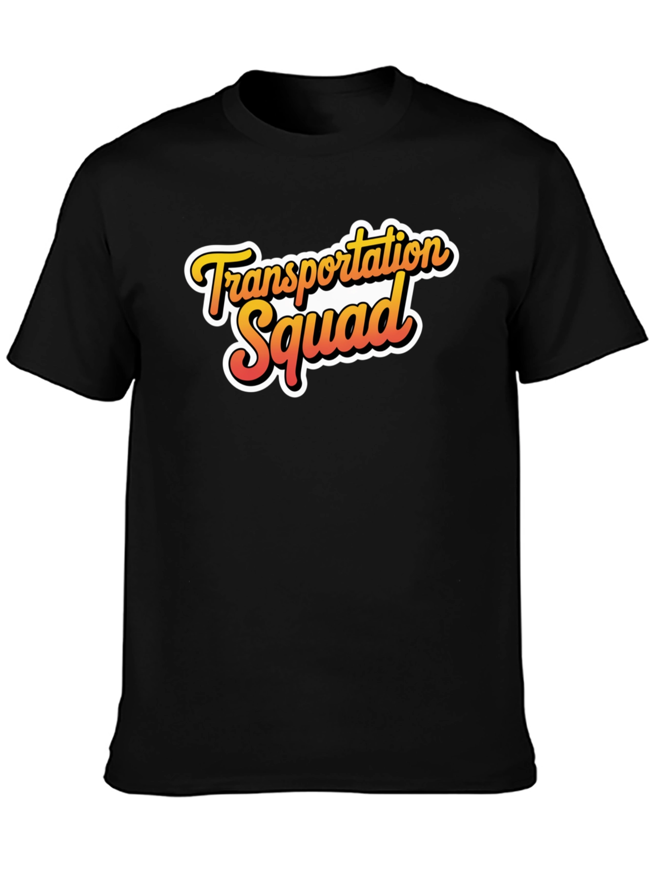 Transportation Squad Graphic Tee - Black Cotton Blend