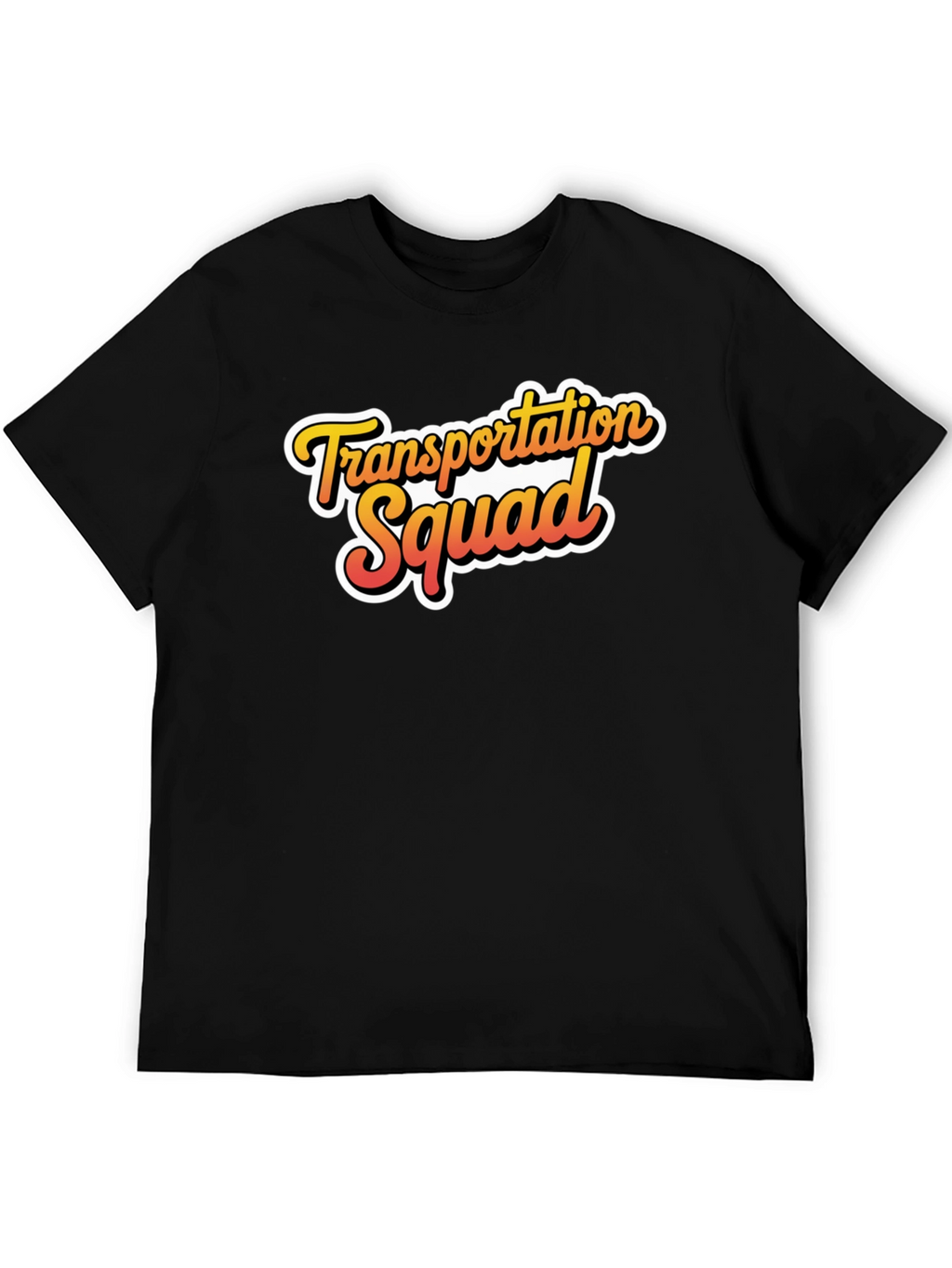 Transportation Squad Graphic Tee - Black Cotton Blend