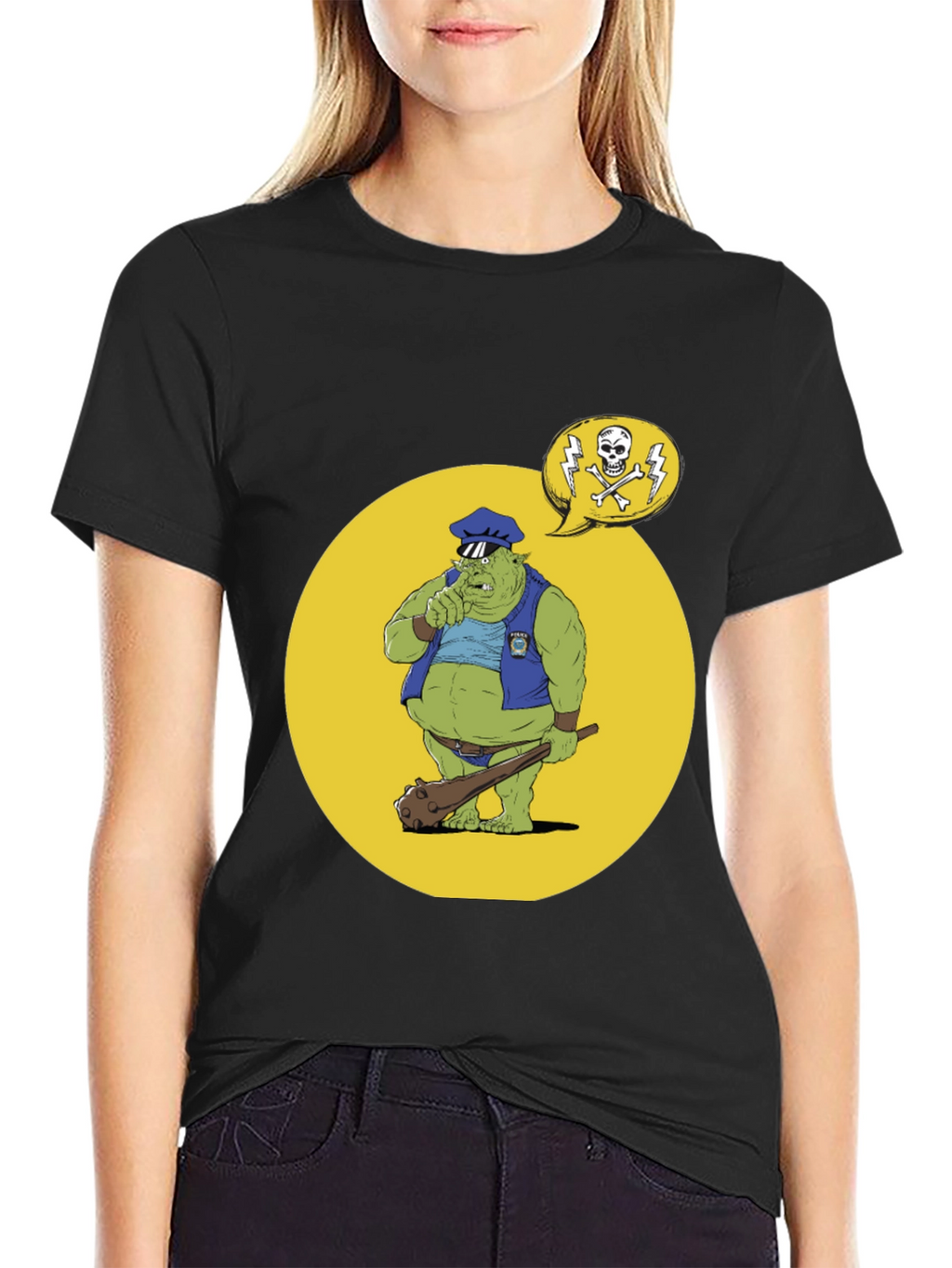 Troll Police T-Shirt - Funny Cartoon Design