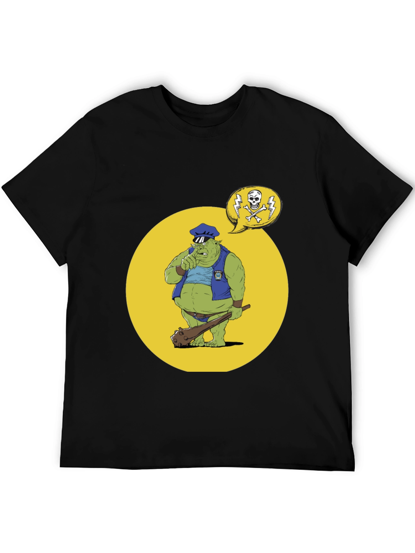 Troll Police T-Shirt - Funny Cartoon Design
