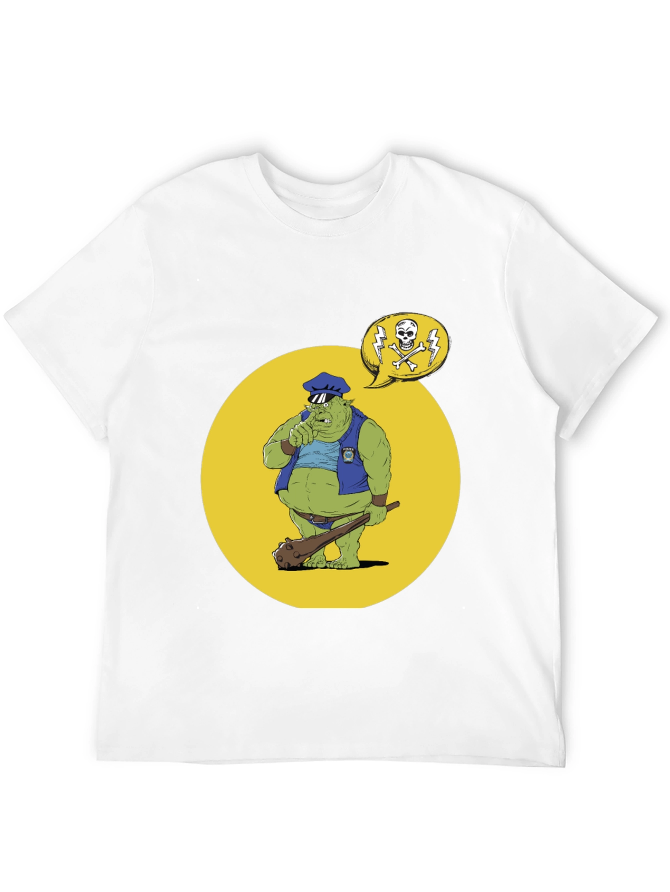 Troll Police T-Shirt - Funny Cartoon Design