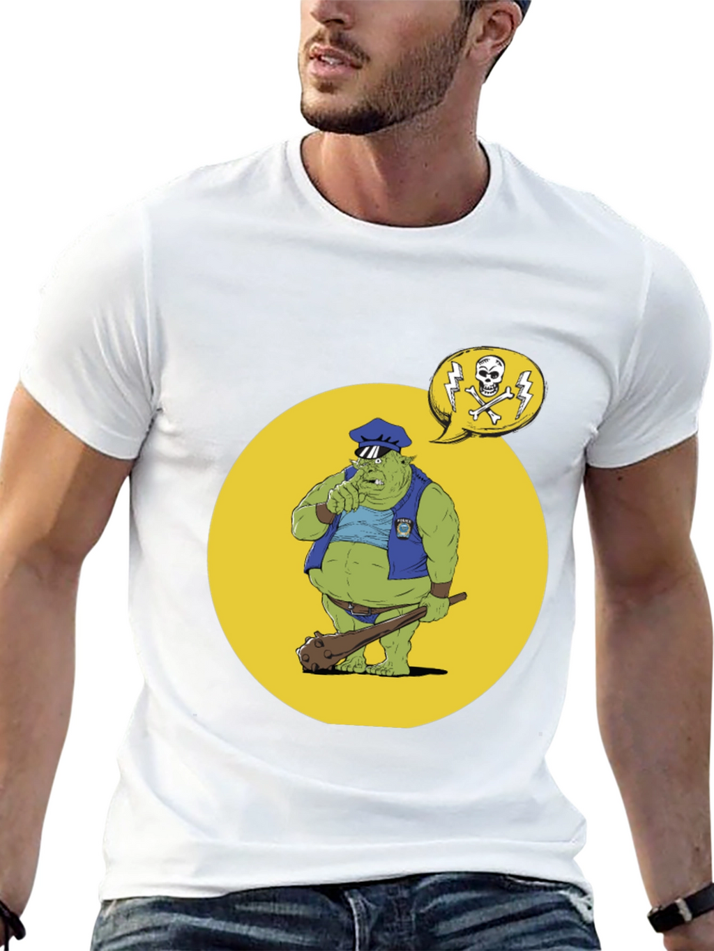 Troll Police T-Shirt - Funny Cartoon Design