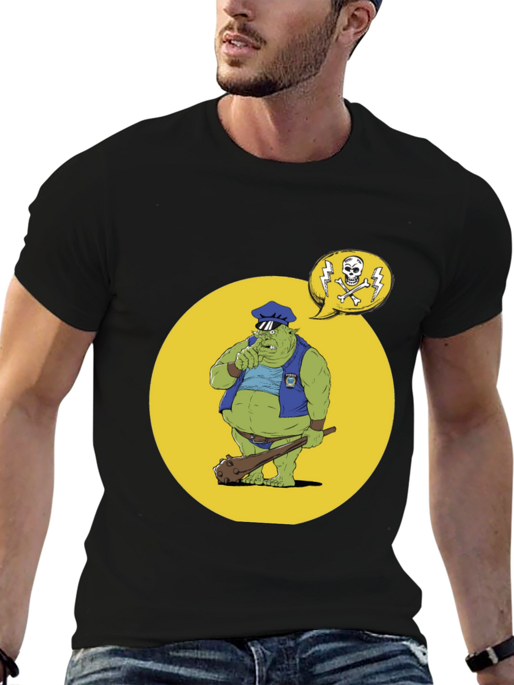 Troll Police T-Shirt - Funny Cartoon Design
