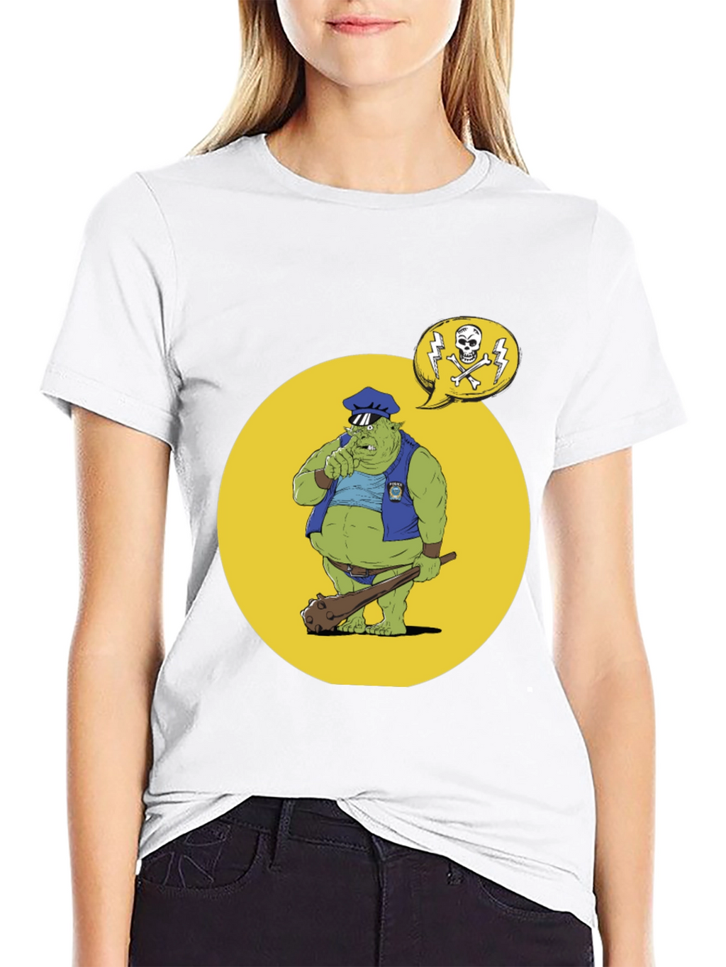Troll Police T-Shirt - Funny Cartoon Design