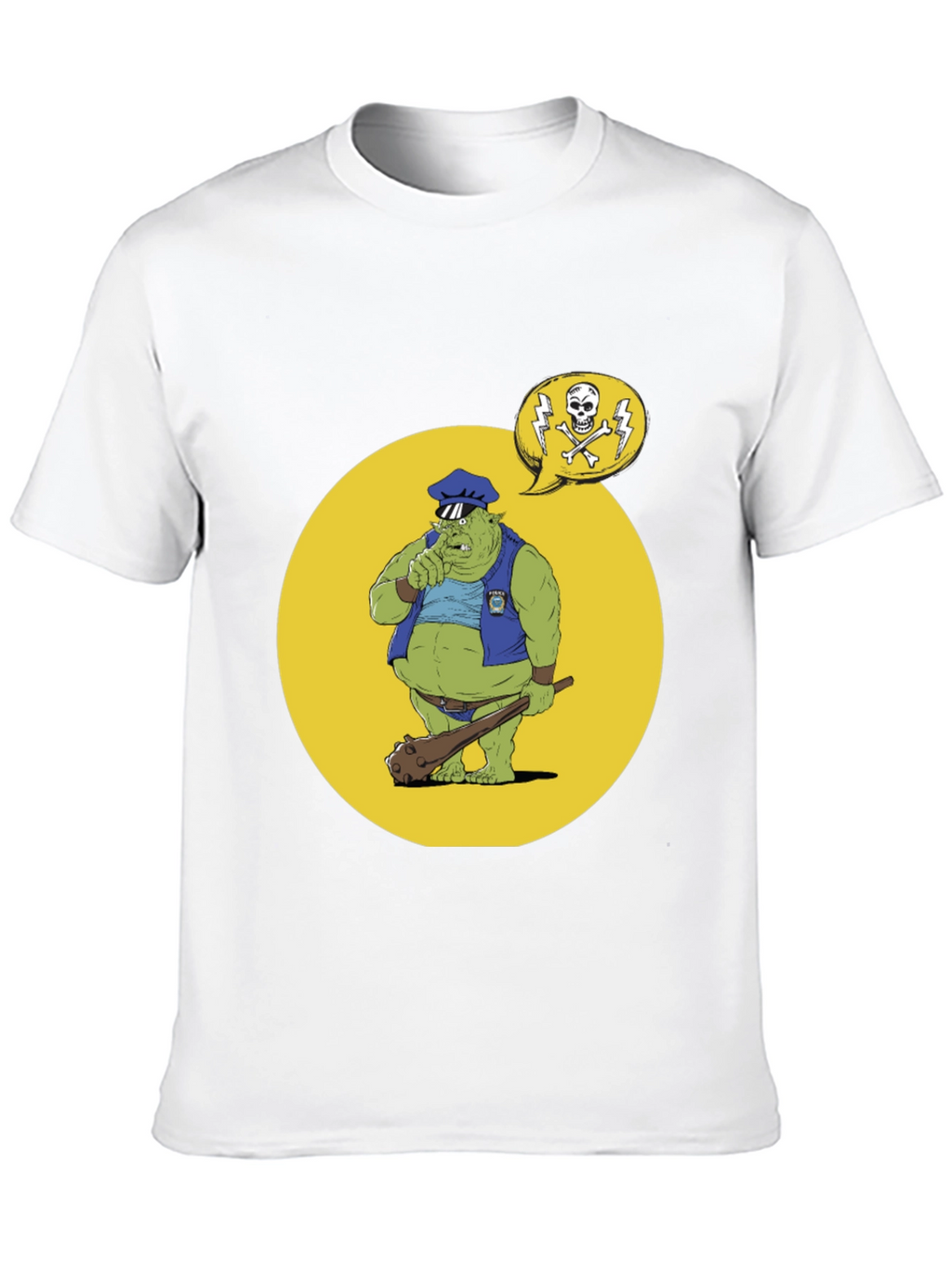 Troll Police T-Shirt - Funny Cartoon Design