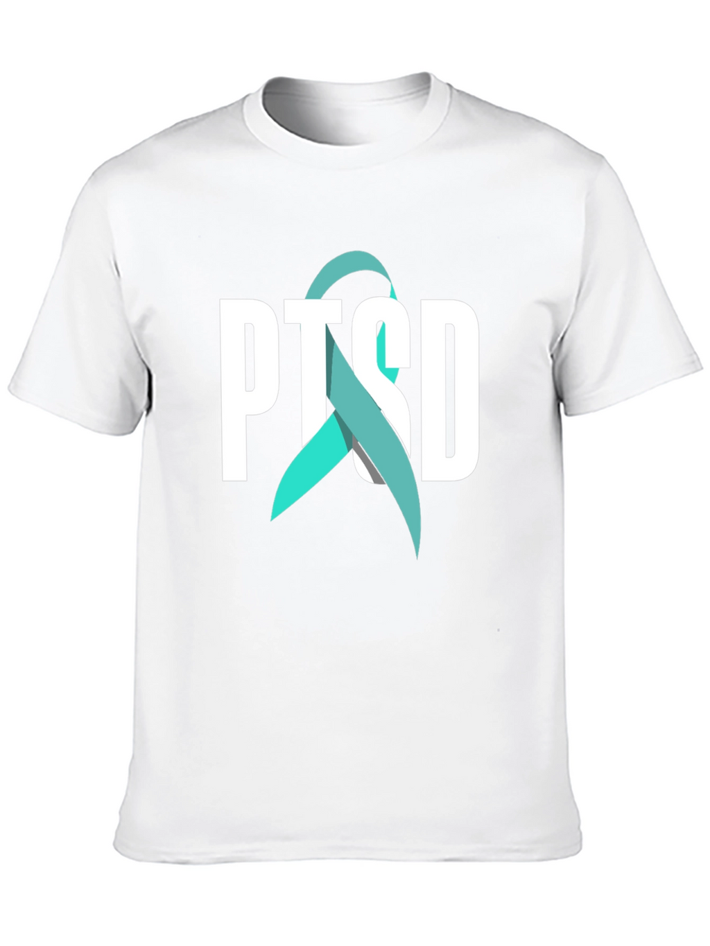 PTSD Awareness Ribbon Graphic Tee - Black