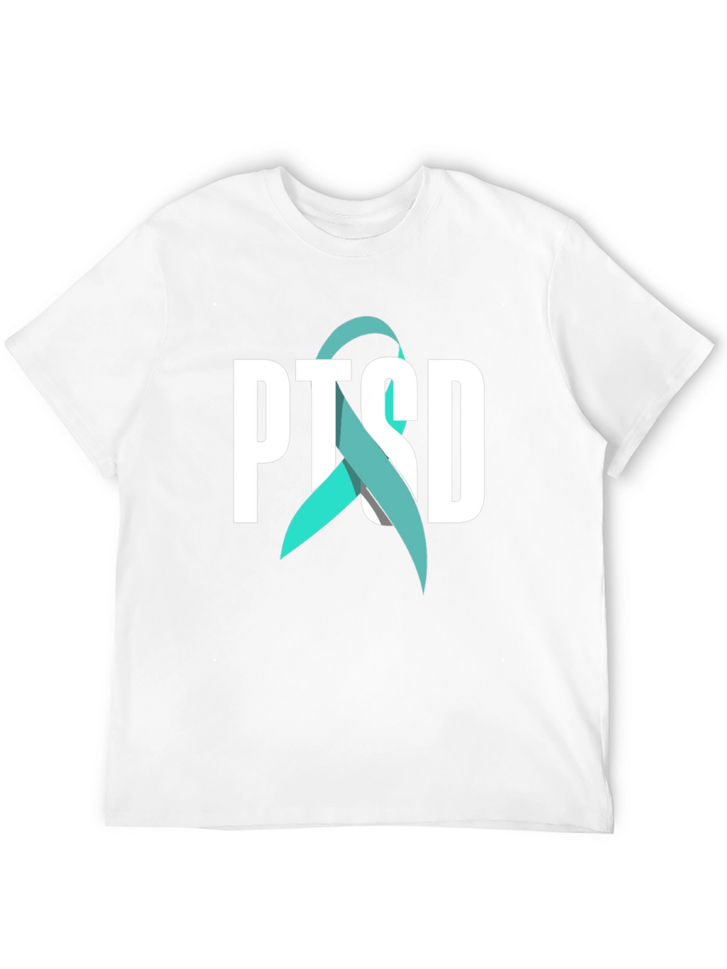 PTSD Awareness Ribbon Graphic Tee - Black