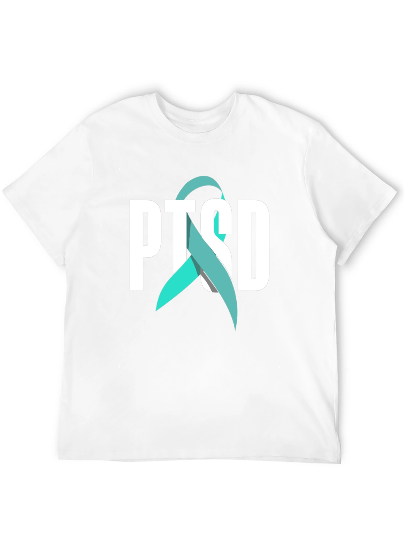 PTSD Awareness Ribbon Graphic Tee - Black