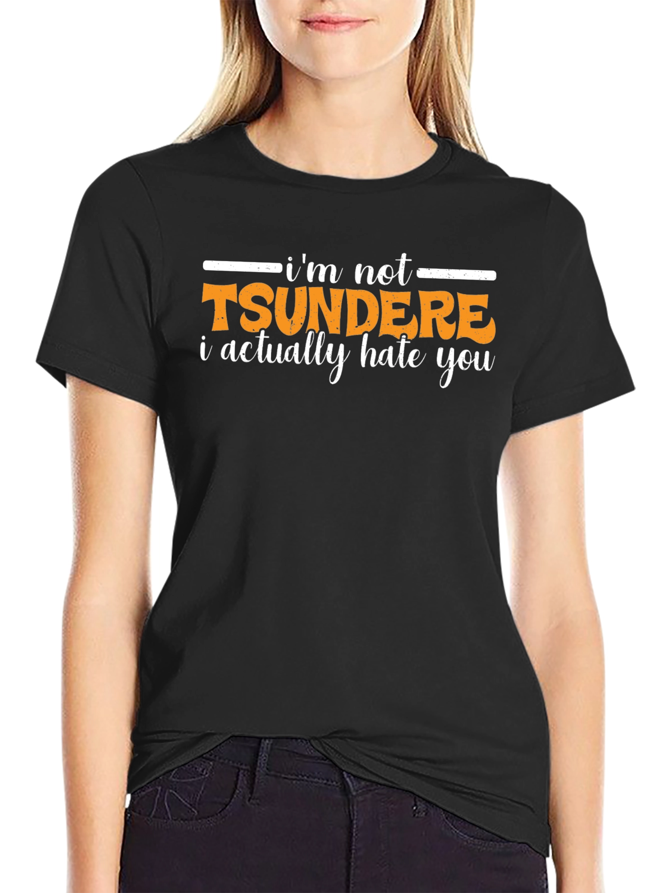 Tsundere Humor Graphic T-Shirt - Funny Anime Style Tee