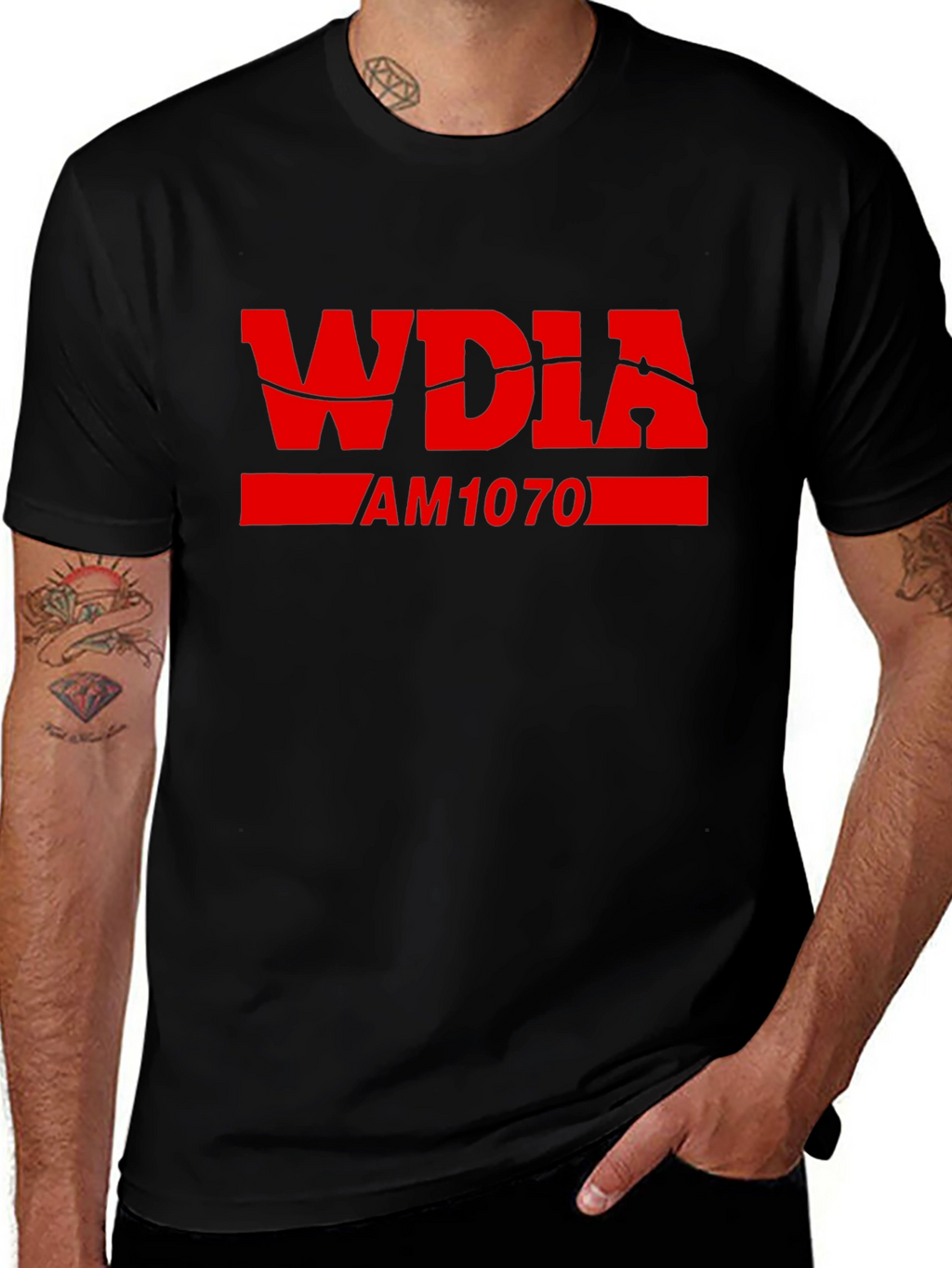 WDIA AM1070 Black T-Shirt