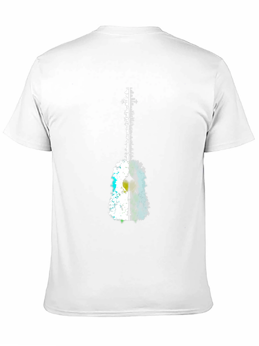 Abstract Guitar Graphic Tee - Black T-Shirt