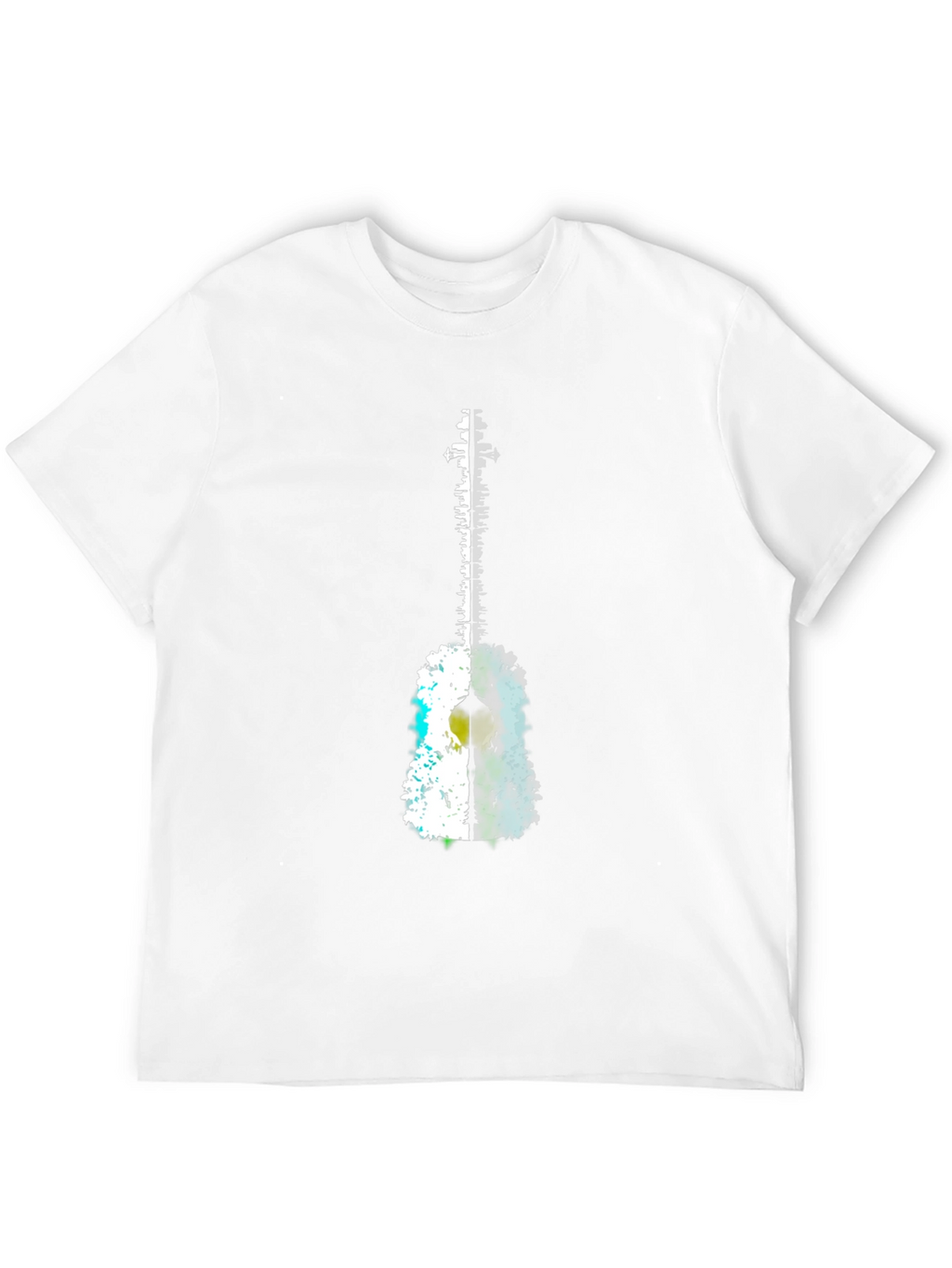Abstract Guitar Graphic Tee - Black T-Shirt