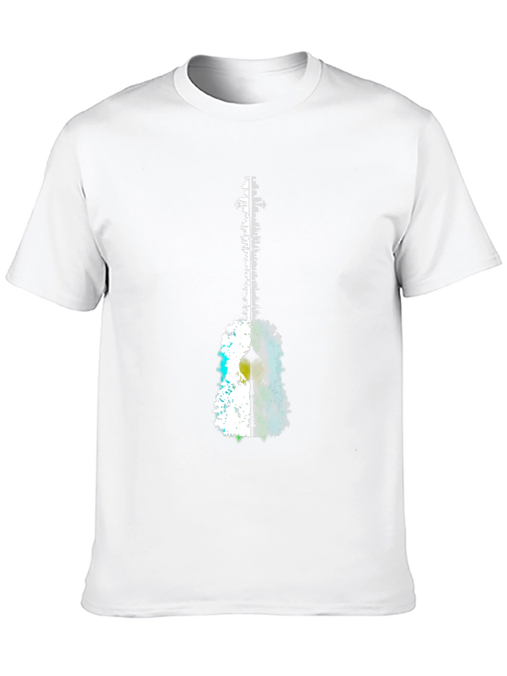 Abstract Guitar Graphic Tee - Black T-Shirt