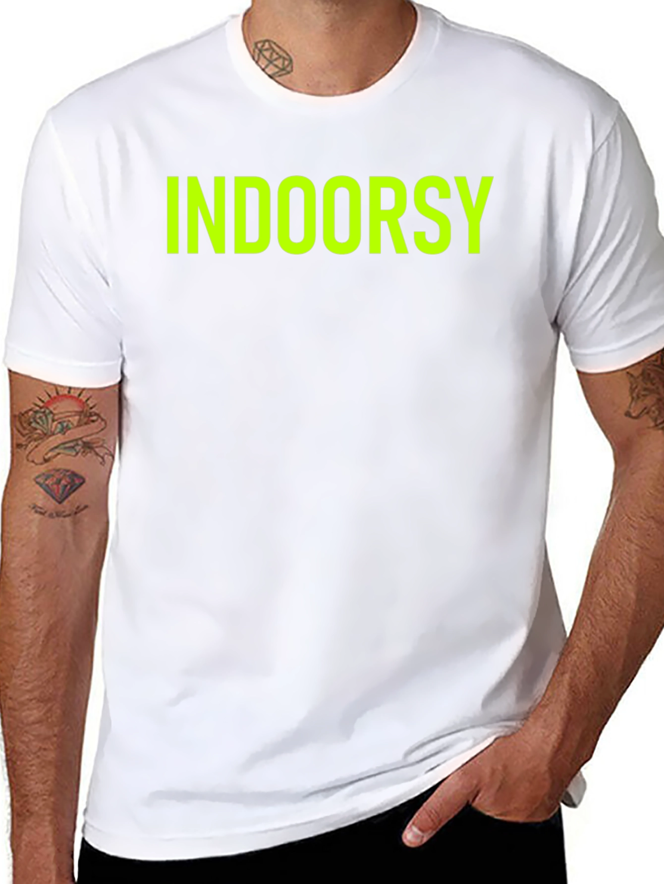 Indoorsy Black Graphic Tee