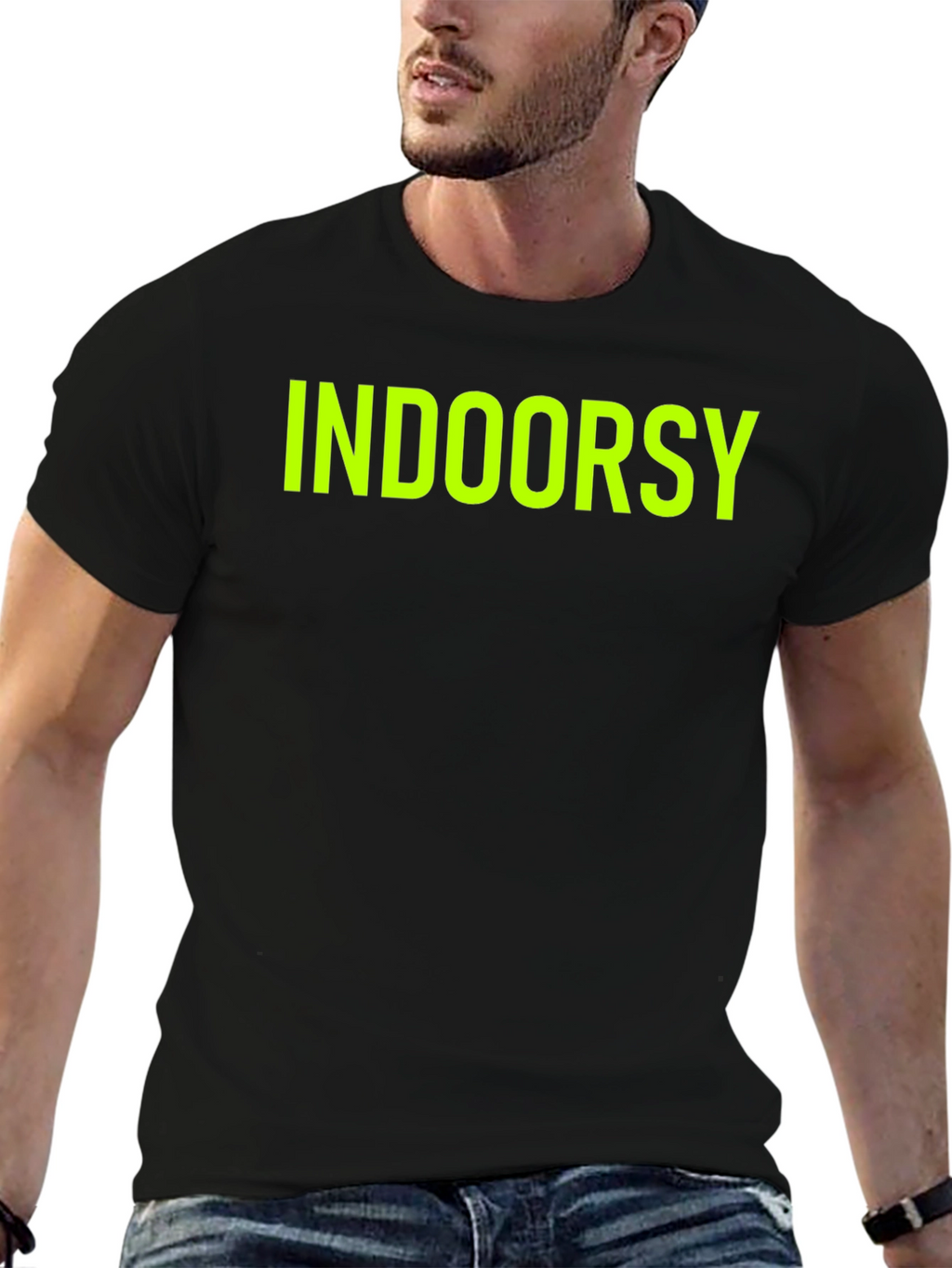 Indoorsy Black Graphic Tee