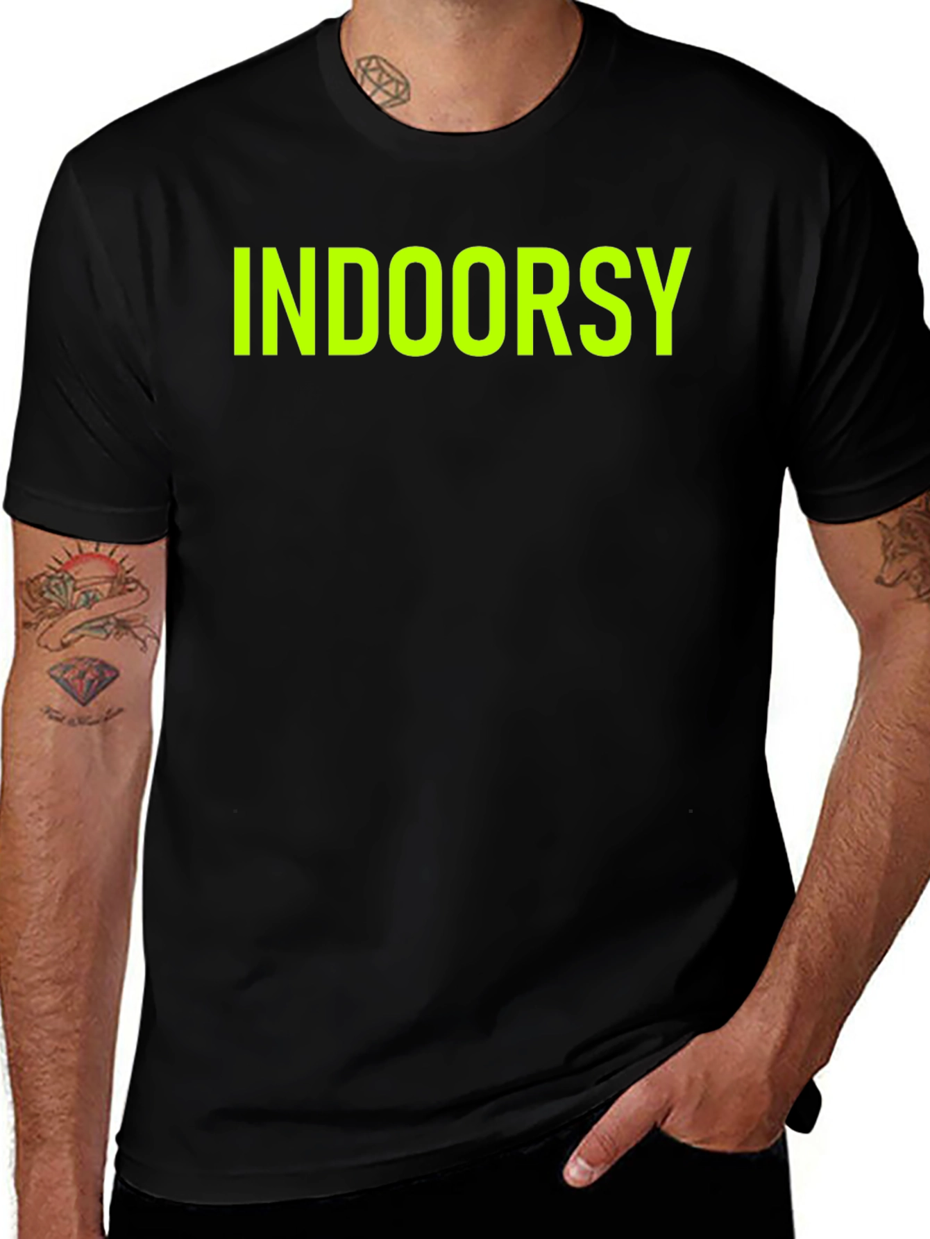 Indoorsy Black Graphic Tee