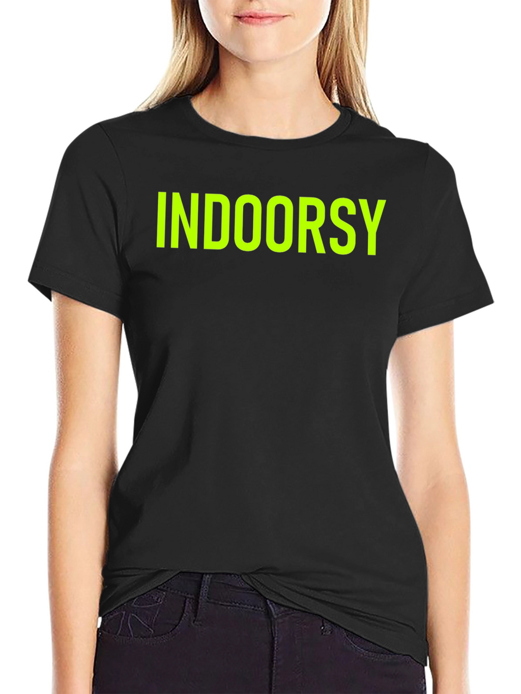 Indoorsy Black Graphic Tee