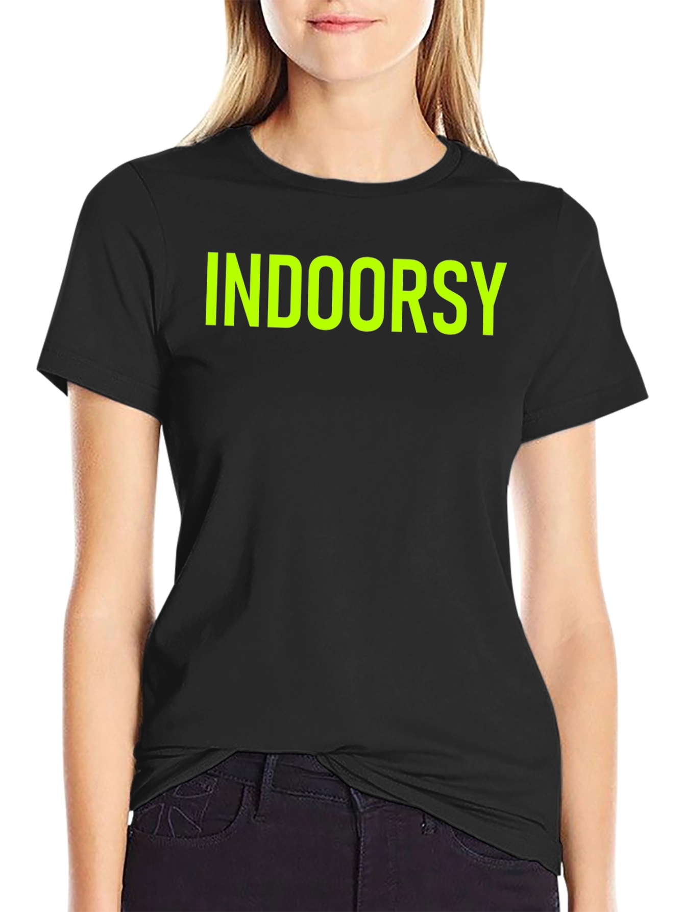 Indoorsy Black Graphic Tee