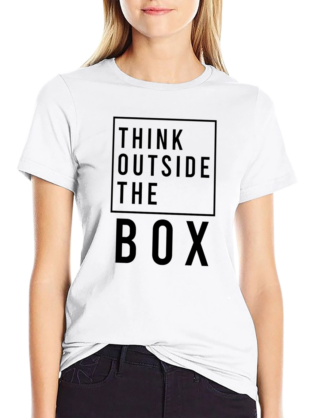 Think Outside the Box Graphic Tee - Black