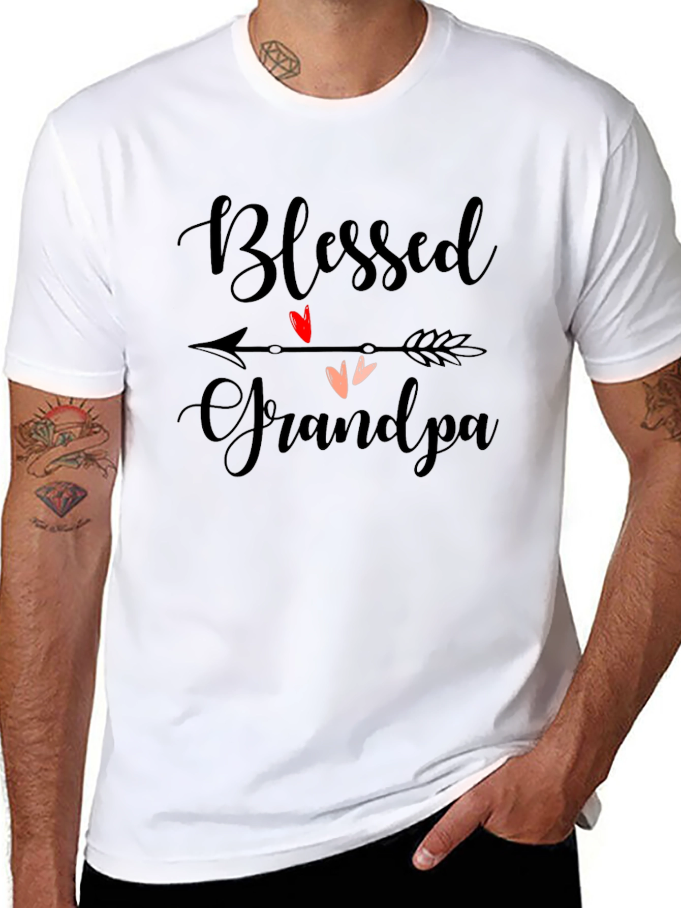 Blessed Grandpa Graphic Tee - Perfect Grandparent Gift