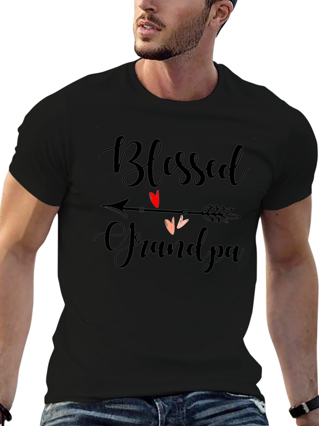 Blessed Grandpa Graphic Tee - Perfect Grandparent Gift