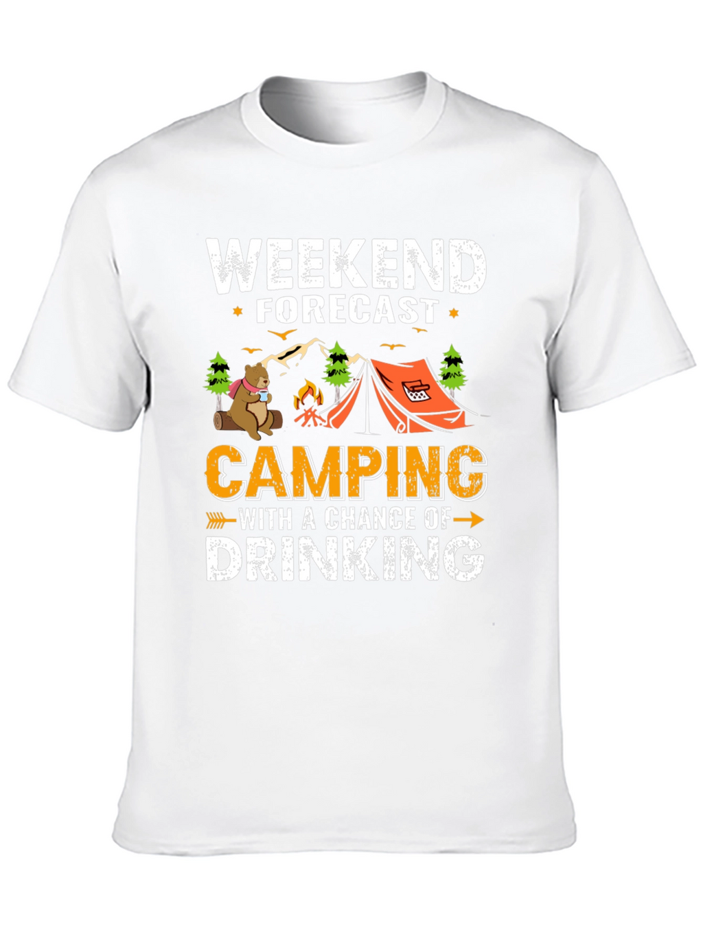 Weekend Forecast Camping Drinking T-Shirt