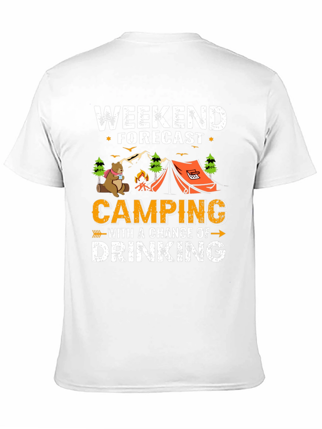 Weekend Forecast Camping Drinking T-Shirt