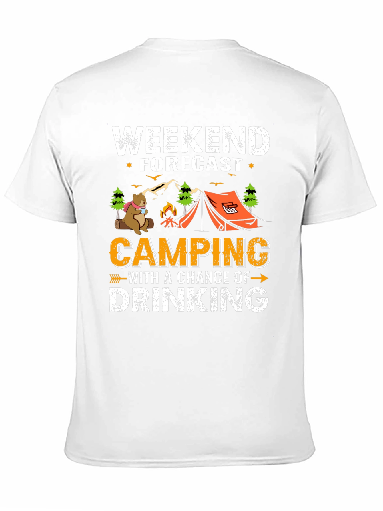 Weekend Forecast Camping Drinking T-Shirt